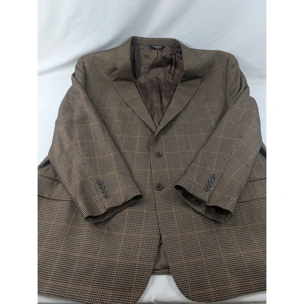 Jos A Bank Signature Suit Jacket Brown Glenn Check 56P R 60